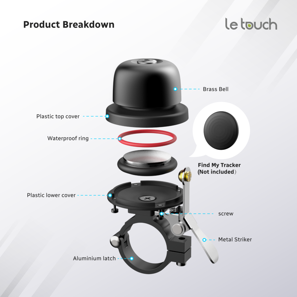 Product breakdown of the Ripple Tag Finder.