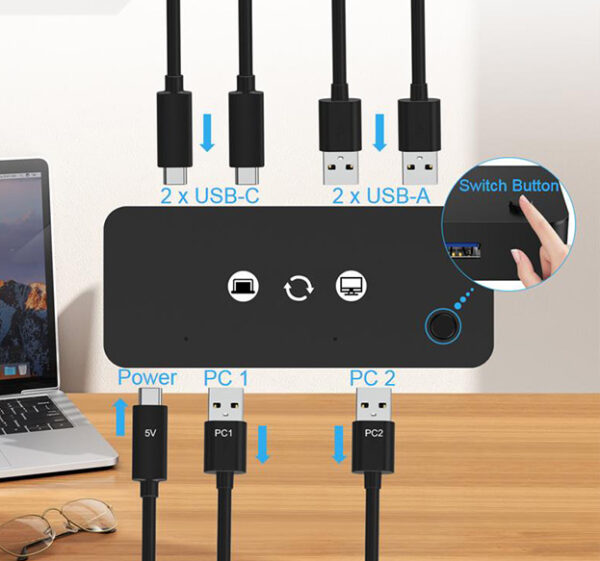 4-Port Sharing Switch Hub for 2 PCs - Image 5