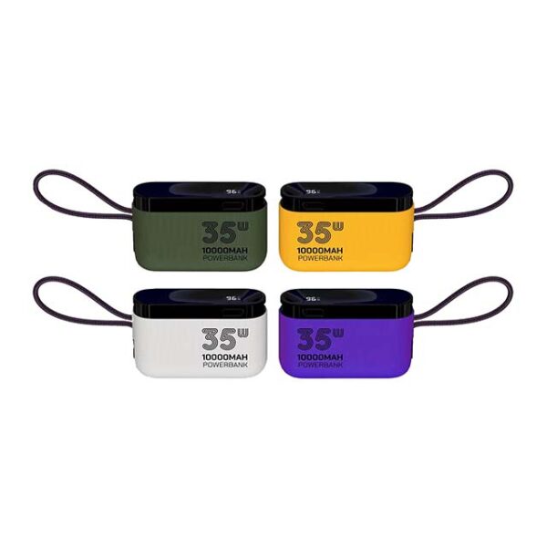 10,000mAh PD35W Built-in Cable Power Bank - Image 3