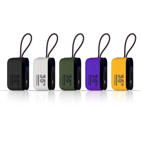 10,000mAh PD35W Built-in Cable Power Bank - Image 4