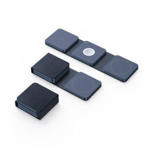 Mini PU Leather 3-in-1 Wireless Charger