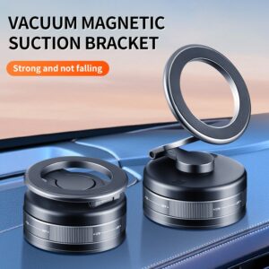 Magnetic Car Phone Mount with Vacuum Suction